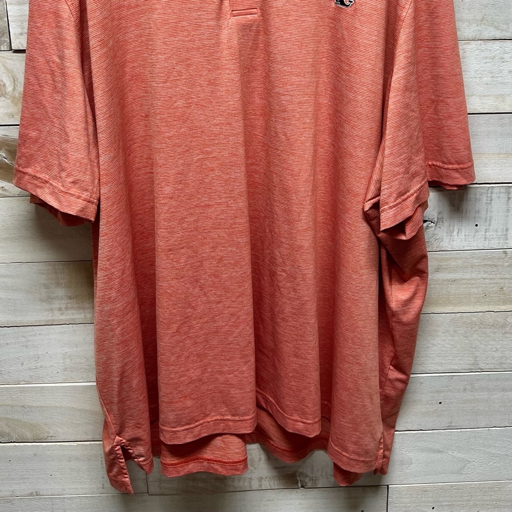 Vineyard Vines Performance Shirt Mens 5XB Orange PoloS tretch Short Sleeve - Picture 4 of 8